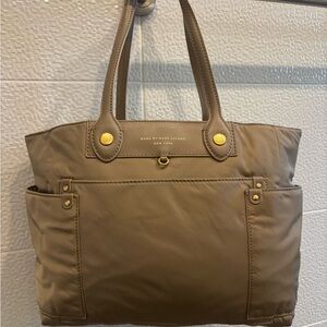 Marc By Marc Jacobs Preppy Nylon Eliza-baby Tan Tote Bag
